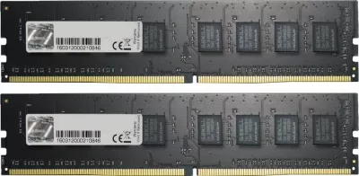 RAM Memorje G.Skill Value F4-2133C15D-8GNT DDR4 8GB (2x4GB) 2133MHz CL15 UDIMM Low Profile, e zezë