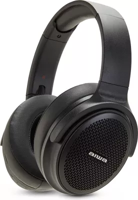 Kufje Bluetooth Aiwa HST-250BT, over-ear, HyperBass, microSD, AUX, 12h, të zeza, set me kuti & kabllo