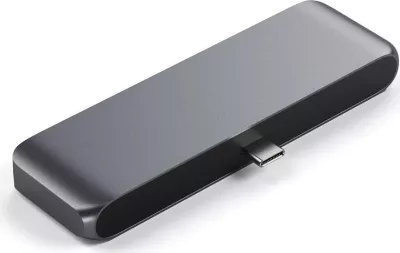 Docking station Satechi USB-C (USB-C 60W, 4K HDMI, USB-A, czytnik kart micro/SD, jack port) (gwiezdna szarość)