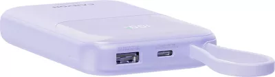 Power bank CANYON OnPower 101 10000 mAh PD 22.5W me kabllo Type-C të integruar, vjollcë