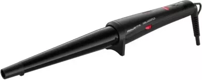 Makinë për kaçurrela, Rowenta, CF324LF0, fuçi konike, veshje Keratin & Glow me turmalinë, temperaturë 120–200°C, ngrohje 60 s, e zezë