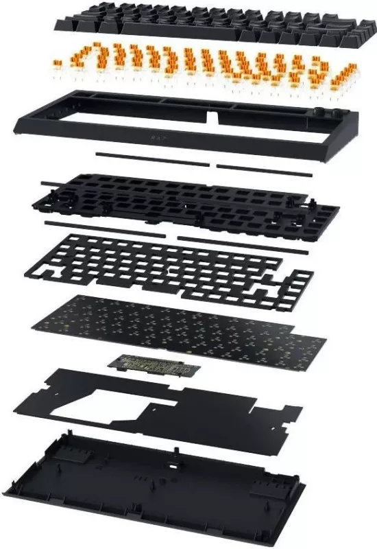 Tastierë Razer BlackWidow V4, 75% Intl. US, me ngjyra RGB