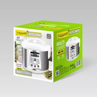 Multicooker Maestro MR-792, 5L, 17 programe, 700 W, çelik inox