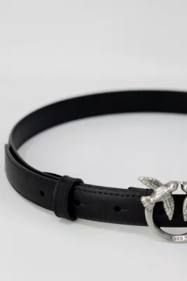 Rrip për femra Pinko Love Berry H2 Vitello Seta 100143 A0F1, i zi me argjend [Madhësia: XS]