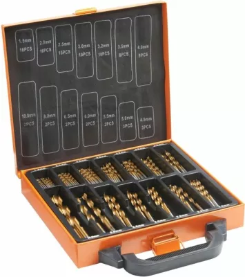 Set majash për shpim VONHAUS 15/257 99 copë 1.5–10 mm, portokalli