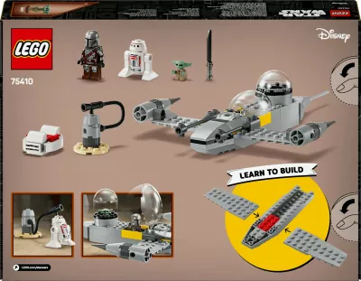 Set ndërtimi LEGO Star Wars 75410 Mando dhe Grogu N-1 Starfighter, 92 pjesë, multikolor