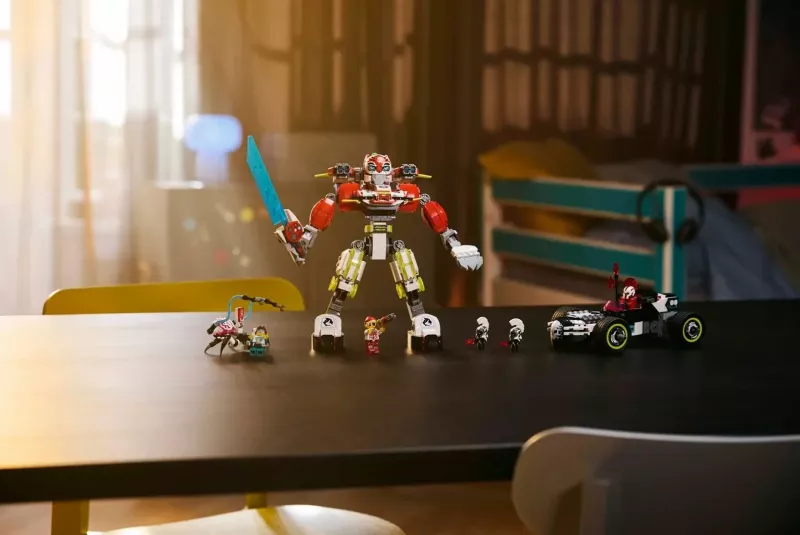 Set LEGO DREAMZZZ 71497, Tiger Mech dhe Hot Rod Car, 1006 pjesë