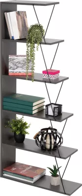 Mini Raft metalik për dokumente dhe libra, 65x22-24x146Hcm, e zezë