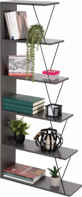 Mini Raft metalik për dokumente dhe libra, 65x22-24x146Hcm, e zezë