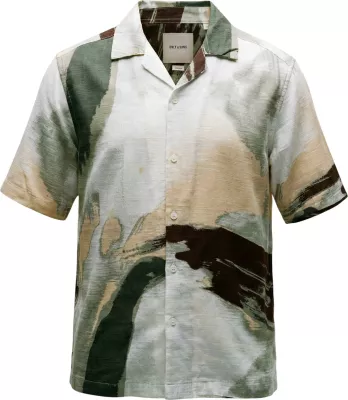Këmishë me mëngë të shkurta për meshkuj Only & Sons Onsharvi Rlx Resort SS 041 AOP 22037291, e gjelbër [Madhësia: XS]