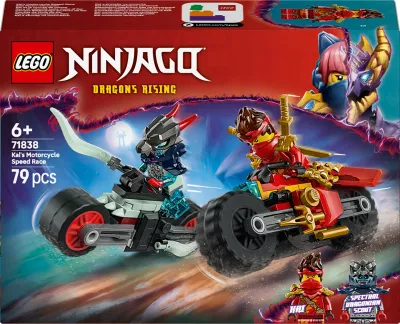 Set LEGO NINJAGO Kai's Motorcycle Race 71838, 79 copë, 6+