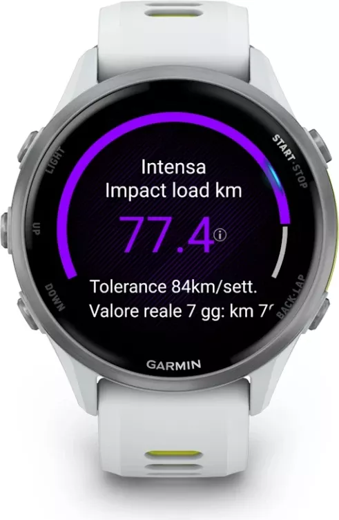 Smartwatch Garmin Forerunner® 970 Titanium (Whitestone Case, Whitestone/Translucent Amp Yellow Strap) thumbnail 4
