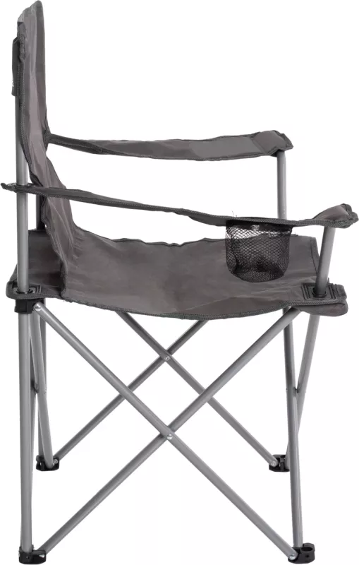 Karrige palosëse për plazh/kamping me mbajtëse gotash, ngjyrë gri, FH5096.01, 77x48x81 cm