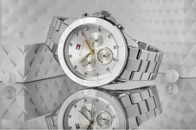 Orë dore për femra Tommy Hilfiger, argjend