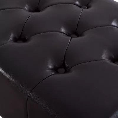 Stol për piano t.Chesterfield EMMA FH226.01 PU ngjyrë kafe e errët 80x44x39 cm