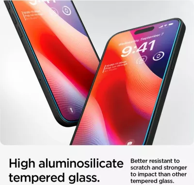 Mbështjellës xhami Spigen Glas.tR EZ Fit për iPhone 15/16, transparent, 1 copë
