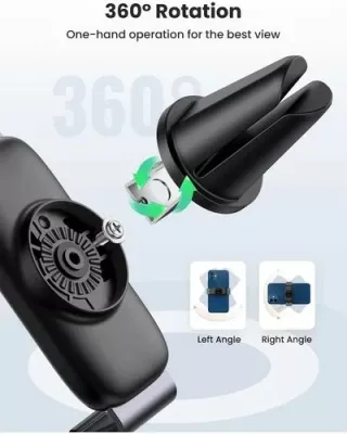 Mbajtëse telefoni për veturë UGREEN Mini Air Vent 10422, rotacion 360°, për 4.7-7.12", e zezë, paketim kuti