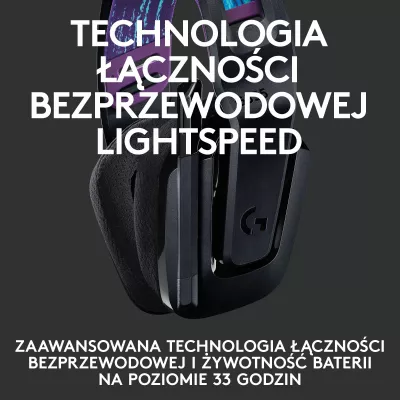 Kufje gaming Logitech G535 LIGHTSPEED 981-000972, wireless, USB receiver, PS4/PS5/PC, Black