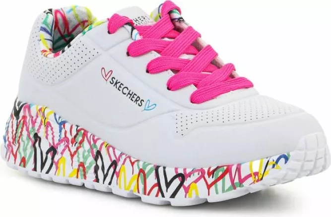 Atlete për vajza Skechers, të bardha