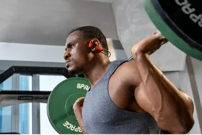 Kufje pa tela Shokz për sport, gri