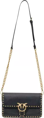 Çantë krahu për femra Pinko Love One Slouchy CL Studs Small 107664 A2JG, e zezë