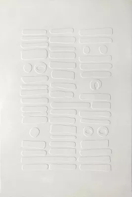 Pikturë dekorative në kanavacë, ngjyrë e bardhë, MDF, 80x120x4cm