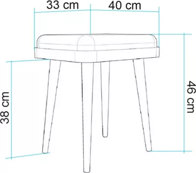Set dy karrige të ulëta Skye Decor, Vina Mini 1048, ngjyrë lis, blu e errët (2 copë)