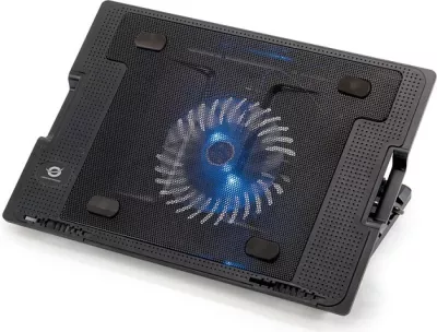 Mbajtëse ftohëse laptopi Conceptronic 1-Fan, USB-A 2.0, deri 17 inç, e zezë
