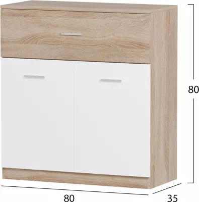 Set hyrje 3 pjesë DIONNE FH21058 melaminë në sonama-bardhë