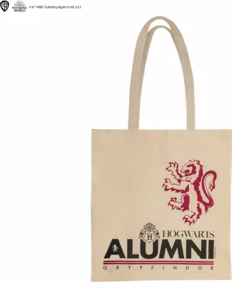 Çantë tote Cinereplicas Harry Potter Alumni Gryffindor 41×38 cm, pambuk, bezhë