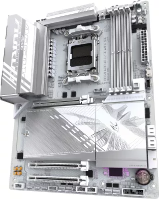 Pllakë amë Gigabyte B850 A ELITE WF7 ICE, Socket AM5, ATX, PCIe 5.0, WiFi, e bardhë