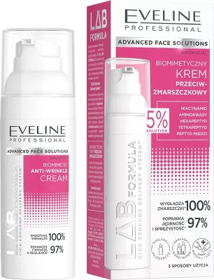 Krem kundër rrudhave për fytyrë Eveline Cosmetics Lab Formula Biomimetic për femra 50ml