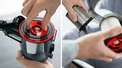 Fshesë me korrent Bosch BSS715CARP, pa qese, 0.3L, 18V, e zezë/argjendtë/e bardhë