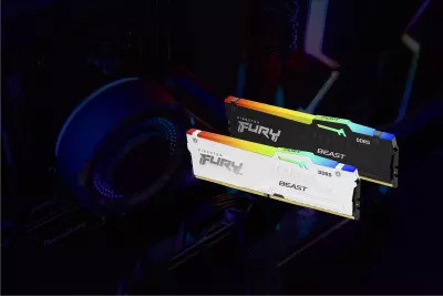 RAM Memorje Kingston FURY Beast 32GB DDR5 6000MT/s CL36 RGB bardhë