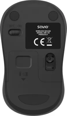 Maus SAVIO MB-03, Bluetooth, për zyrë, Zi