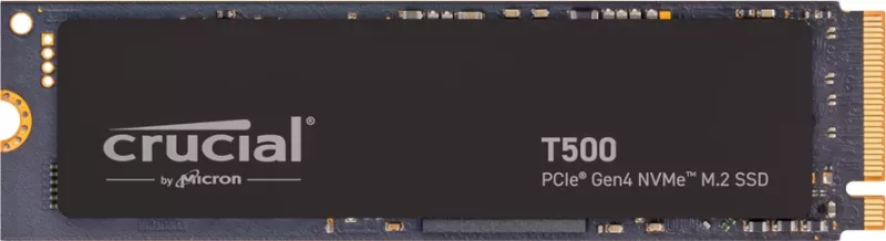 SSD Crucial T500 4TB M.2 NVMe PCIe Gen4 me heatsink, e zezë