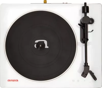 Gramafon Aiwa APX-680BT/WT, Bluetooth, USB për regjistrim, 33 1/3 & 45 RPM, belt-drive, i bardhë