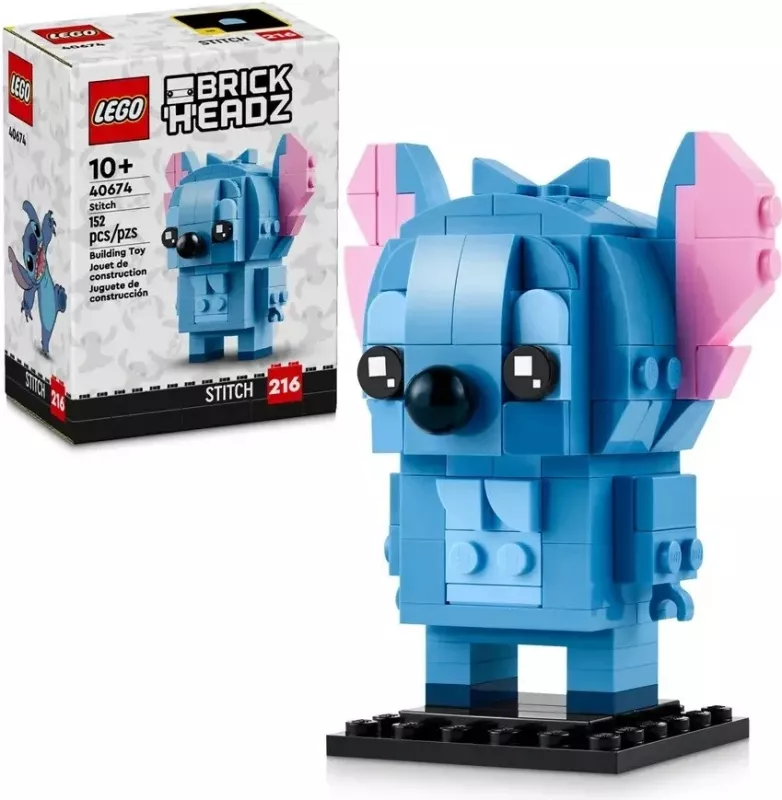 Lodra LEGO BrickHeadz Stitch, 216 pjesë, Blu dhe Rozë