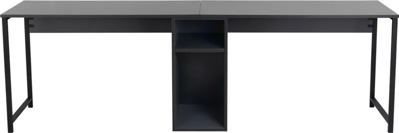 Tavolinë studimi Nordure, dyshe, anthracite, e zezë
