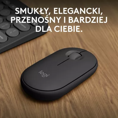 Maus Logitech Pebble Mouse 2 M350s 910-007015 Bluetooth 4000 DPI, Graphite