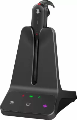 Kufje wireless Yealink WH63 E2 UC, kontroll në vesh, mikrofon boom, e zezë