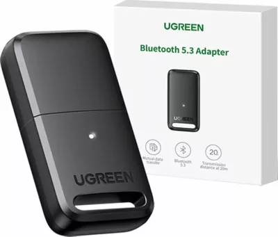 Adapter Bluetooth USB-A Ugreen CM591 (UGR5590), Bluetooth 5.3, LED, rreze 20 m, i zi