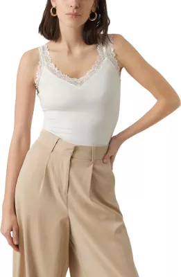 Maicë pa mëngë për femra Vero Moda VMROSA SL TOP GA JRS NOOS 10287348, e bardhë [Madhësia: XS]