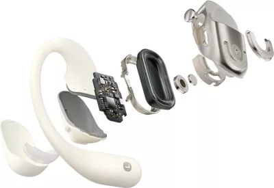 Kufje wireless SHOKZ OpenFit 2, ear-hook, Bluetooth, Bezhe