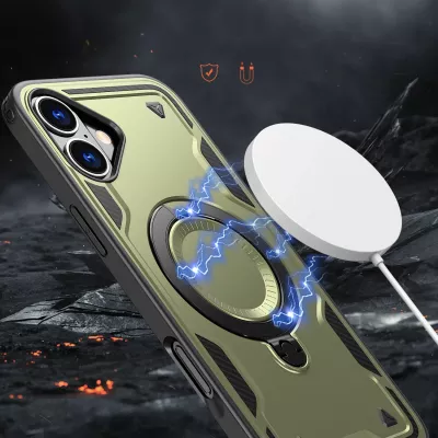 Mbështjellës Hurtel Hybrid Armor Trendy me MagSafe për iPhone 16, Jeshil