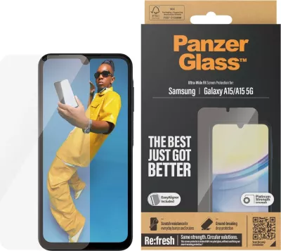Mbrojtës ekrani PanzerGlass Samsung Galaxy A15/A15 5G, transparent