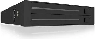 Kornizë hot-swap për SSD/HDD 2x2.5" SATA ICY BOX, për bay 3.5", 6 Gbit/s, e zezë