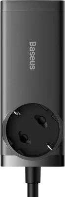Kasë karikues Baseus GaN3 Pro, 100W, 2x USB-C + 2x USB, prizë AC, e zezë
