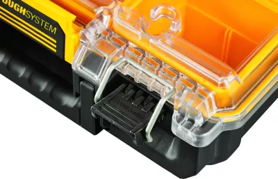 Organizator i thellë veglash Dewalt ToughSystem 2.0 DWST83392-1, IP65, 370 x 130 mm, 6 kupa të heqshme, e verdhë/zezë