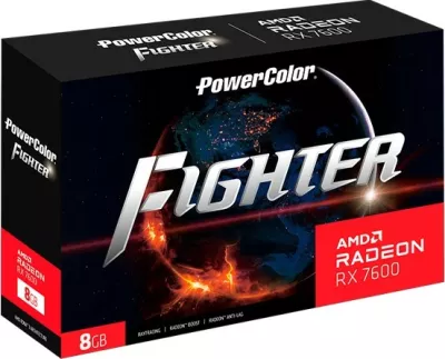Kartelë grafike PowerColor RX 7600, Radeon RX 7600, 8 GB, GDDR6, PCI Express 4.0, e zezë